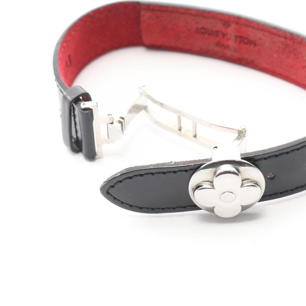 LOUIS VUITTON Black Leather Charm Bracelet - Picture 3 of 9